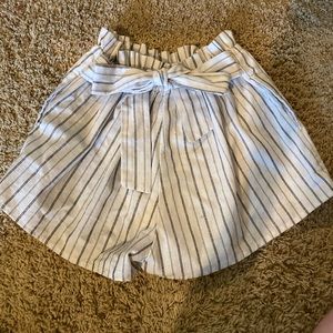 Paper bag waist shorts